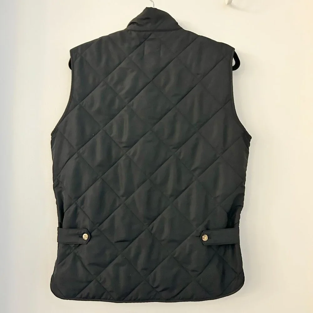 J. Crew Men's Quilted Walker Vest in Black Size S LIKE NEW